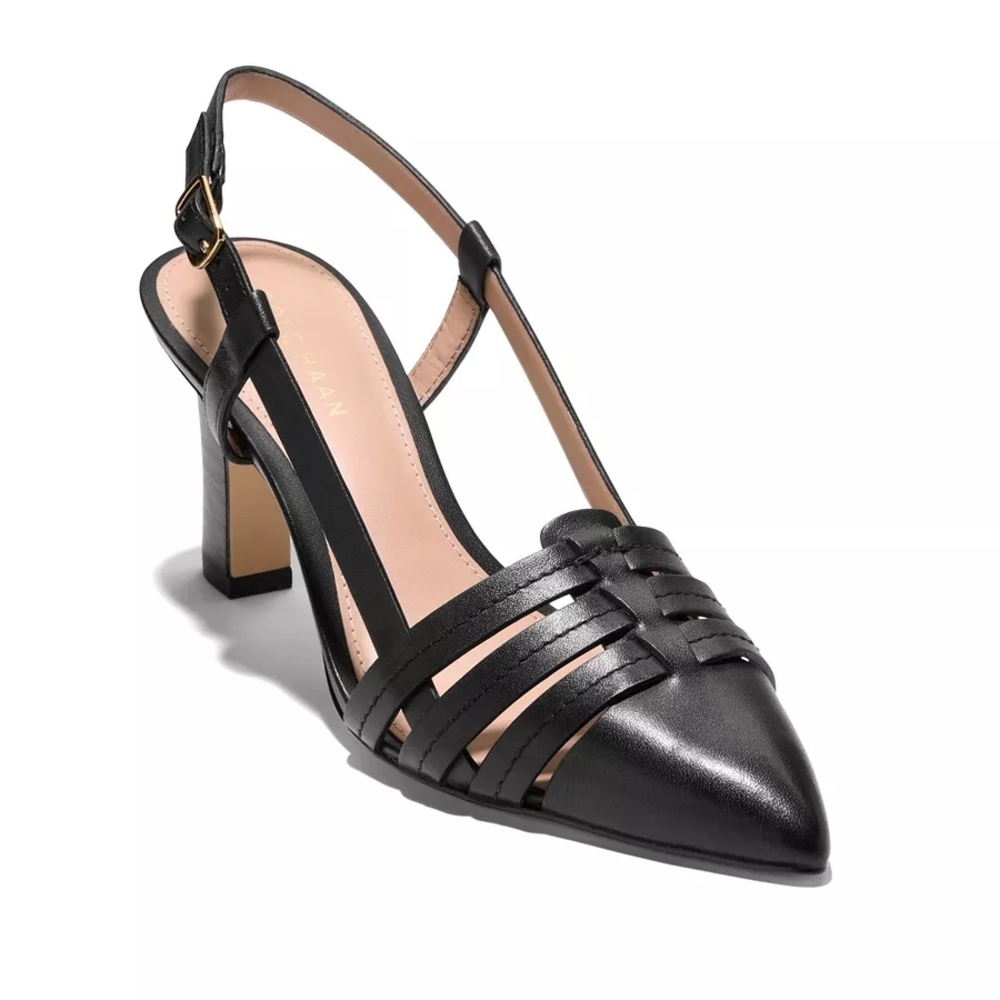 Cole Haan Mylah Sling Pump Black Strappy Heels